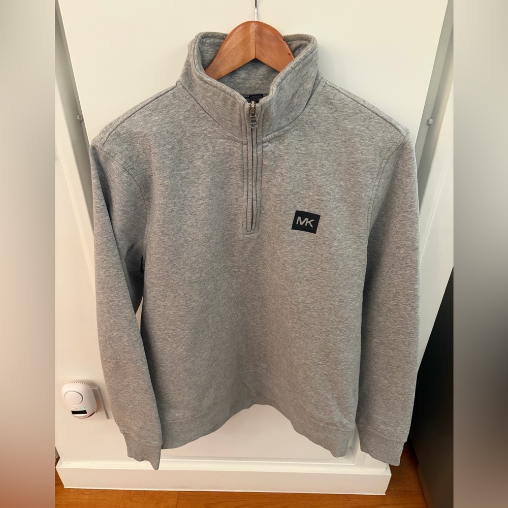 Michael Kors Men's Zip-Up Gray Sweater